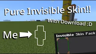 How to get a PURE INVISIBLE SKIN in Minecraft Bedrock!