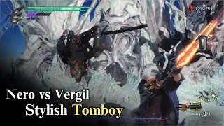 【DMC5】ネロVSバージル -Stylish Tomboy- Nero vs Vergil Boss Fight 【Devil May Cry 5】