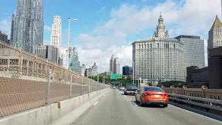 Driving from Downtown Brooklyn to World Trade Center Manhattan via Brooklyn Bridge & FDR Drive | NYC