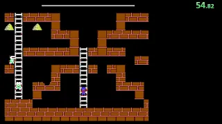 Lode Runner. Stage 27. Interesting strategy 1:21.17