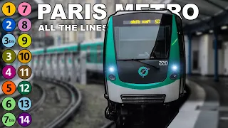 🇫🇷 Paris Metro - All the Lines / Toutes les Lignes - Métro de Paris (2022) (4K)