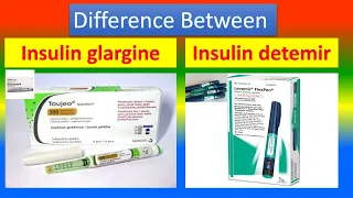 Difference between Insulin glargine and Insulin detemir