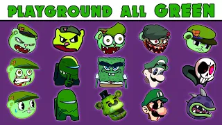 FNF Character Test | Gameplay VS My Playground | ALL Green Test (Flippy)