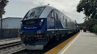 Amtrak 765 Departure from Oxnard Cdtx 2111 with 3 horn taps