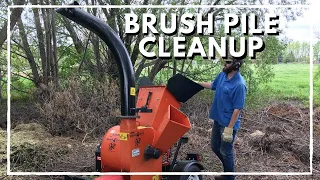 Shredding and Chipping brush and branches for compost