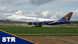 Boeing 747 Landing & Takeoff at Stuttgart Airport!