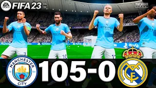 FIFA 23 - MESSI, RONALDO, MBAPPE, NEYMAR, ALL STARS | MANCHESTER CITY 105-0 REAL MADRID