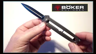 Quick first look at the Boker titanium version of the D2 Slike knife