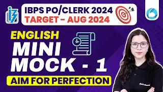 IBPS PO /Clerk 2024 | English Mini Mock Test For IBPS PO/Clerk 2024 | Day-1 | By Saba Ma'am
