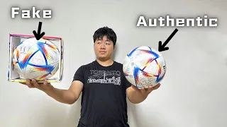 Fake vs Real Authentic World Cup Al Rihla 2022 Ball