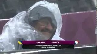 Euro 2012 - Ukraine vs France - Thunderstorm Suspends Match - June 15th 2012