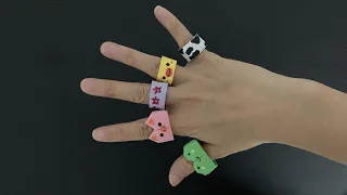 Origami Paper Ring Cute Frog&Pig♥♥♥How to Fold-Paper Ring