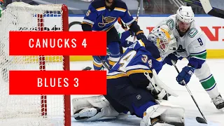 Canucks push the St. Louis Blues to the brink of elimination (4-3 win in game 5)