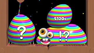 Blob Merge 3D All 'Rainbow' Blobs | 2048 Merges Android Gameplay World Record