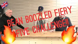 British Blokes Try Bean Boozled Fiery Five Challenge!!