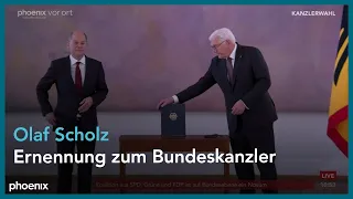 Ernennung von Olaf Scholz (SPD) zum Bundeskanzler am 08.12.21