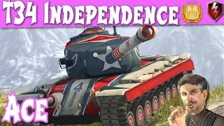 T-34 Independence ACE WOT Blitz 4k dmg 3 kills | Littlefinger on World of Tanks Blitz
