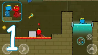 Red and Blue Stickman : Animation Parkour‏‏‏‏‏ Gameplay Walkthrough Part 1 (Android,IOS)