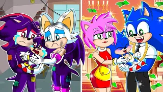 RICH Sonic Family and POOR Shadow Family | Sonic the Hedgehog 2 Animation | Sonic's Official Channel