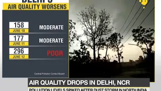 Air quality drops in New Delhi after dust storm in North India