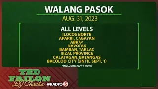 Walang pasok sa ilang lugar sa bansa