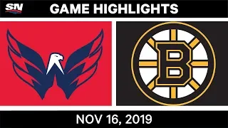 NHL Highlights | Capitals vs Bruins - Nov. 16, 2019