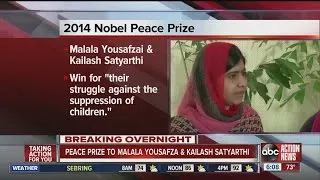 Children's rights activists Kailash Satyarthi and Malala Yousafzay awarded 2014 Nobel Peace Prize