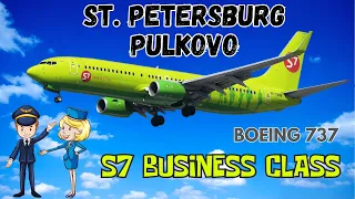 S7Airlines  Boeing 737  Airport Pulkovo 4K