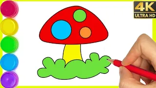 HOW TO DRAW A CUTE MASHROOM|| MASHROOM DRAWING FOR KIDS|| CUTE VEGITABLE DRAWING||MASHROOM COLOURING