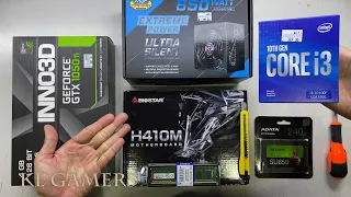 intel Core i3 10100F Biostar H410M INNO3D GTX1050Ti Segotep PRIME M Budget Gaming Pc Build