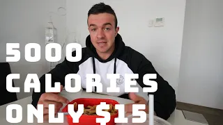 5000 CALORIES ONLY $15 BULKING ON A BUDGET FULL DAY OF FOOD IN A PANDEMIC