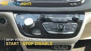 Chrysler Voyager & Pacifica DISABLE Auto Start/Stop Feature - Turn ON and OFF permanently! [2018+]