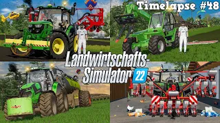 Ein JOHN DEERE 6150R? 🤩🚜💨 WIESEN SCHLEPPEN mit MERLO und @TheCamPeRYT! 🌿💪 | [LS22] - Timelapse #48