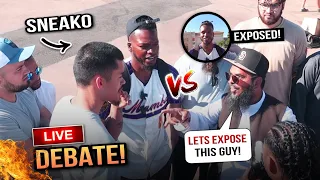 🔴LIVE DEBATE🔥SNEAKO & Shaykh Uthman v/s Christian Preacher❗Lies Caught on Tape