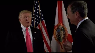 ABC7's Alan Cohn interviews Donald Trump at the Tampa rally