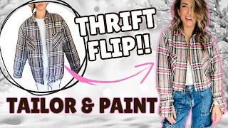 Flannel Jacket THRIFT FLIP! (How to Tailor) | DIY w/ Orly Shani