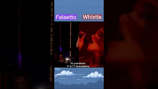 Ariana Grandes HIGH NOTE falsetto vs whistle   arianagrande shorts music