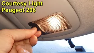 Interior Courtesy Light Bulb Change - Peugeot 206