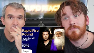 Rapid Fire Round - Karan Johar with Sadhguru REACTION!!!