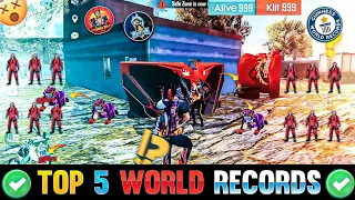 Top 5 world records in free fire 😰 Garena free fire 🔥 para SAMSUNG,A3,A5,A6,A7,J2,J5,J7,S