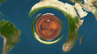 Wormhole between Earth and Mars in 360°