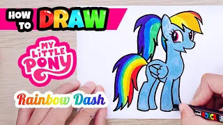 How to draw My Little Pony | Rainbow Dash | Kids Drawing | Step by Step | Kids Animation Star