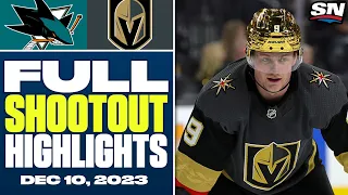 San Jose Sharks at Vegas Golden Knights | FULL Shootout Highlights - December 10, 2023