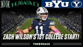 Zach Wilson's FIRST College Start! (Hawaii vs. BYU October 13, 2018)