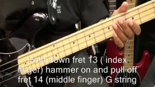 Bass Guitar Close Up #3  Mark Adams "Wiggle" SLIDE By Slave R&B Tutorial Lesson@EricBlackmonGuitar