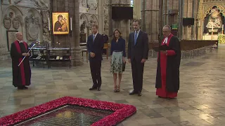 Prince Harry hosts King Felipe VI of Spain at Westminster Abbey