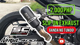 SC Project slip on exhaust on 2023 Kawasaki Ninja 400 | Installation & Soundcheck