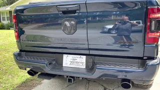 2021 Ram 1500 Stock Exhaust versus Borla Atak Cat Back