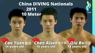 2011 Chen Aisen, Qiu Bo, Cao Yuan China Diving Nationals Men10 Meter - 邱波 , 曹缘, 陈艾森