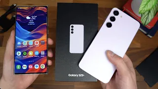 Samsung Galaxy S23 Plus Unboxing! (vs S23 Ultra)